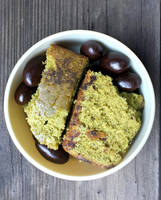 Matcha loaf, meet chocolate almonds~