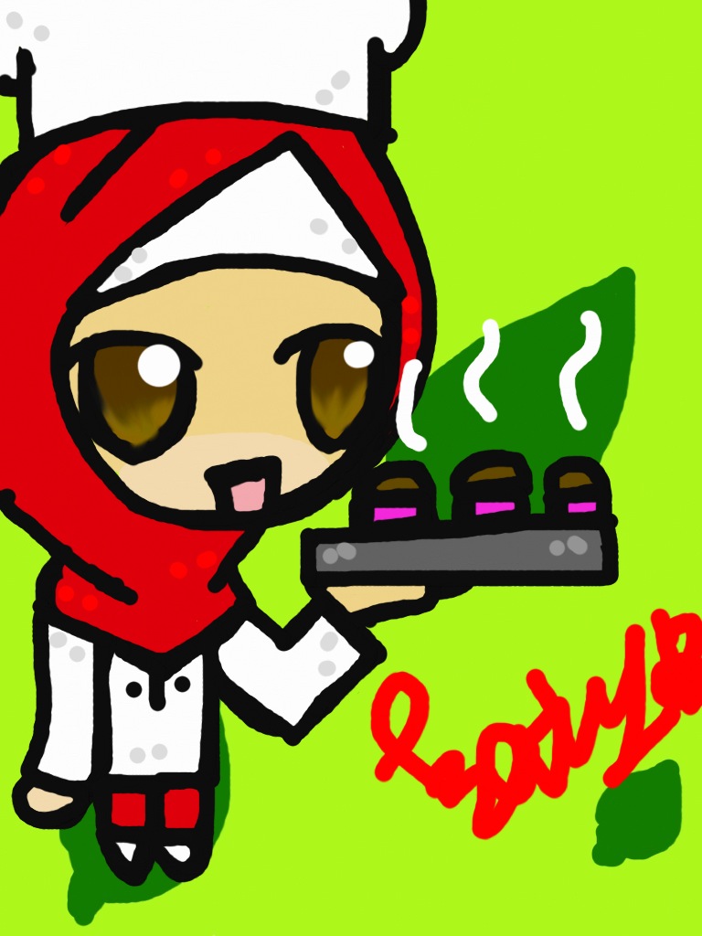 download animasi gratis gambar animasi Hijab Chef Cartoon Terkeren