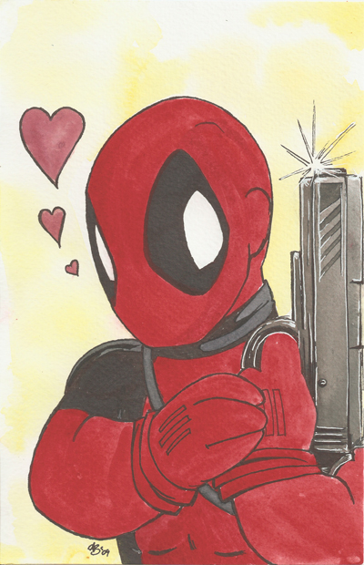 Deadpool loves his gun