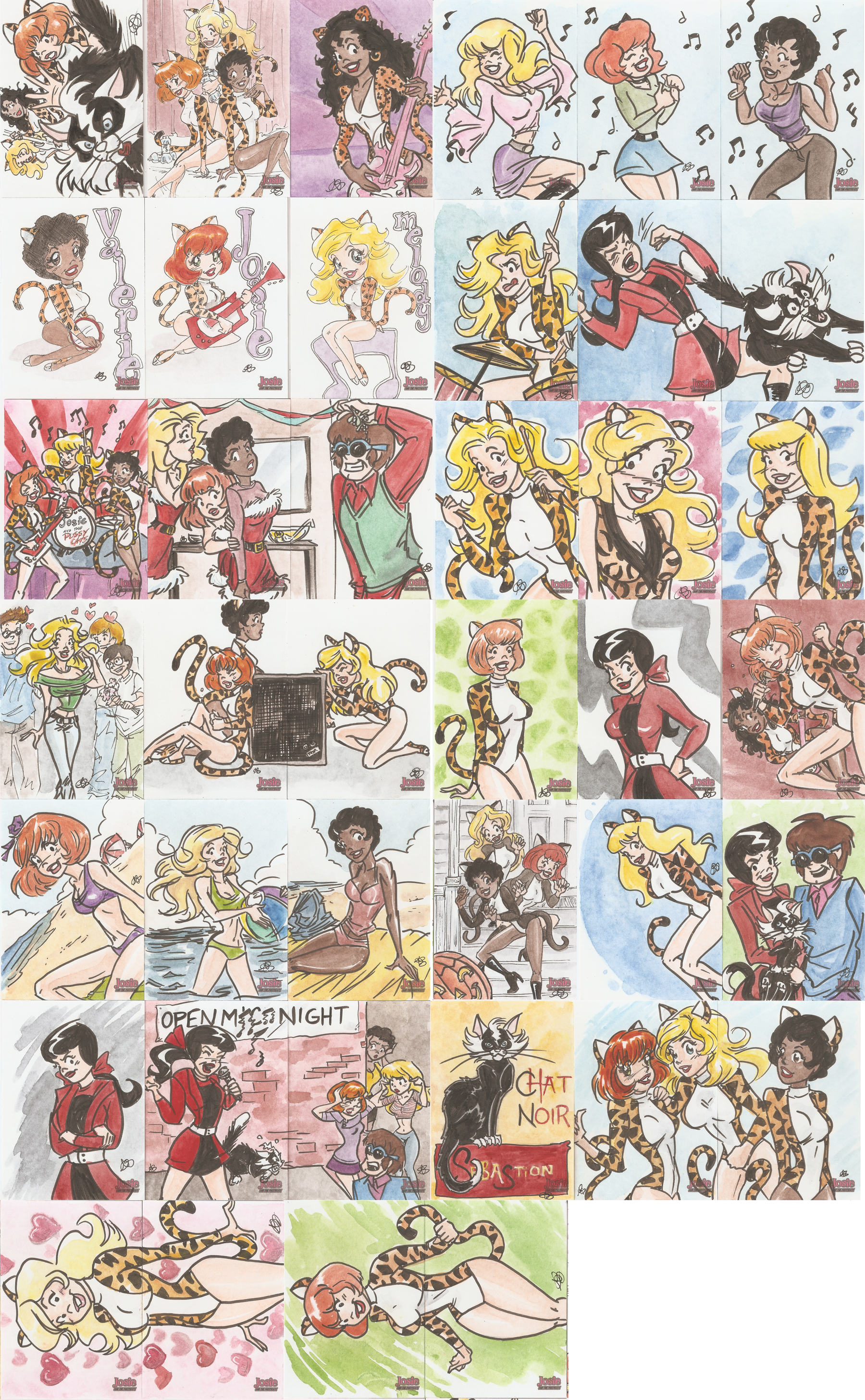 Josie and the Pussycats card set by AmberStoneArt on DeviantArt Josie and the Pussycats card set by AmberStoneArt on DeviantArt