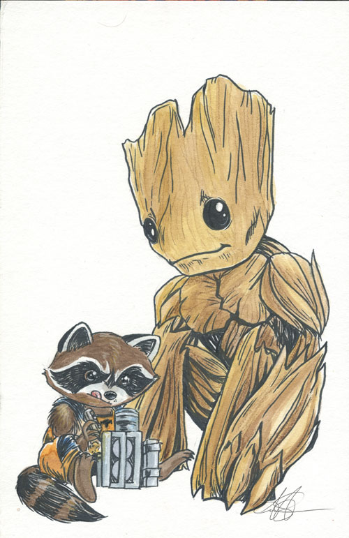 Rocket and Groot