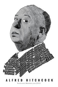Alfred Hitchcock Typographical Portrait