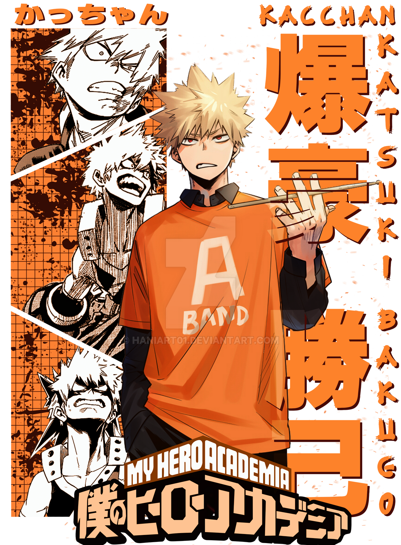 Katsuki Bakugo Design in PNG for Print/Use for POD by HaniArt01 on ...