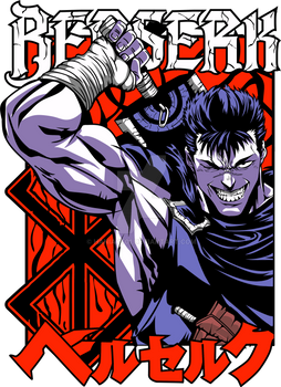 Berserk Guts Design In PNG Ready to print/use