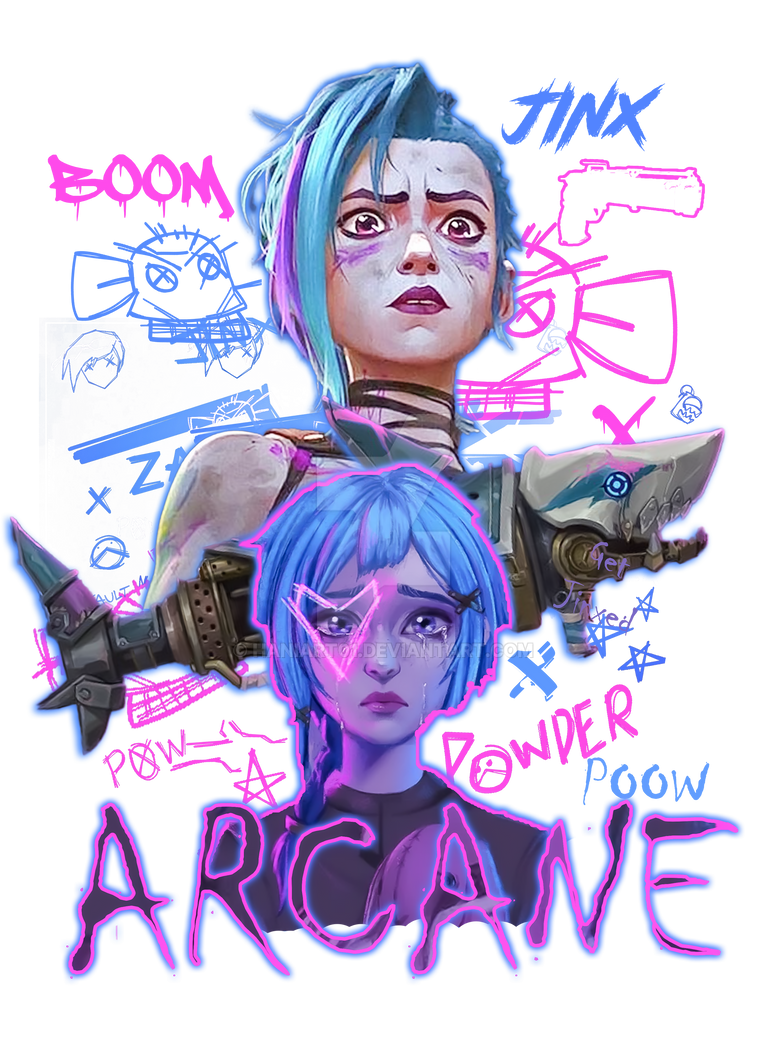 Jinx Arcane Season2 PNG Design Ready to print\use by HaniArt01 on ...