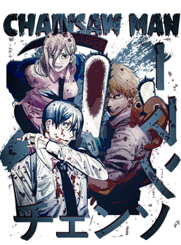 Chainsaw Man PNG Design Ready to print\use