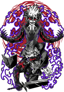 Black Clover Devil Asta in Png ready to print\use