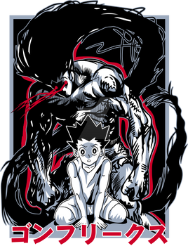 Gon Freecss HXH Design in PNG Ready To Prin\use