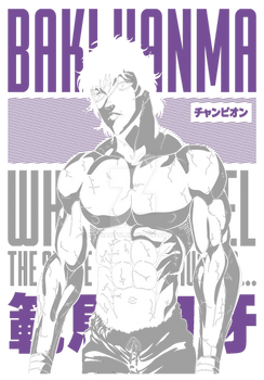 Baki Hanma PNG design ready to print\use