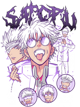 Satoru Gojo JJK Png Design Ready to Print/use