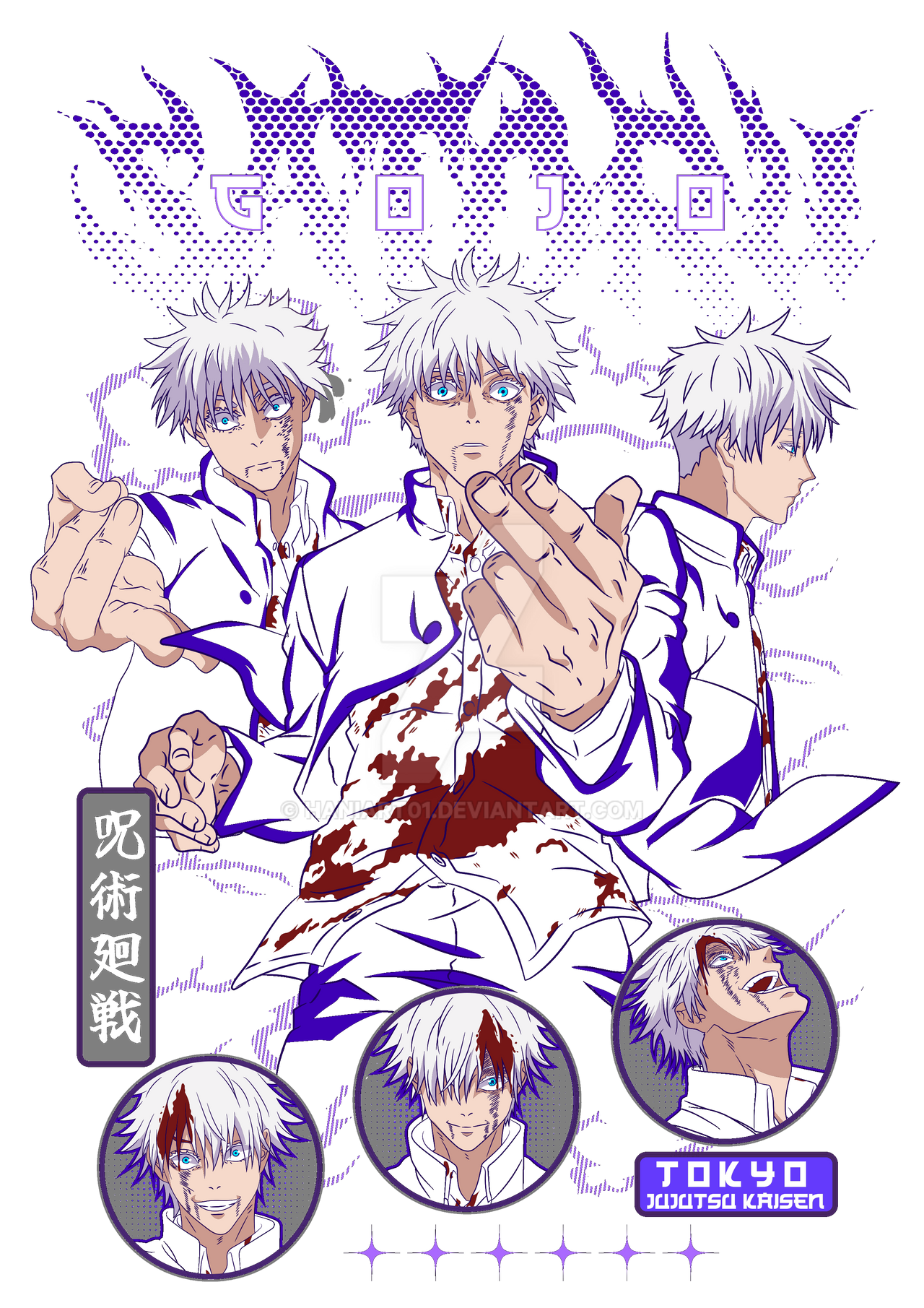 Jujutsu Kaisen gojo PNG Design Ready to print/use by HaniArt01 on ...