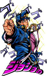 Jojo Bizzare adventure design in PNG ready to use