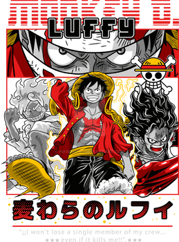 Luffy One piece Vector in Png Ready to print/use