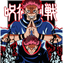 Jujutsu kaisen itadori yuji x sukuna png design