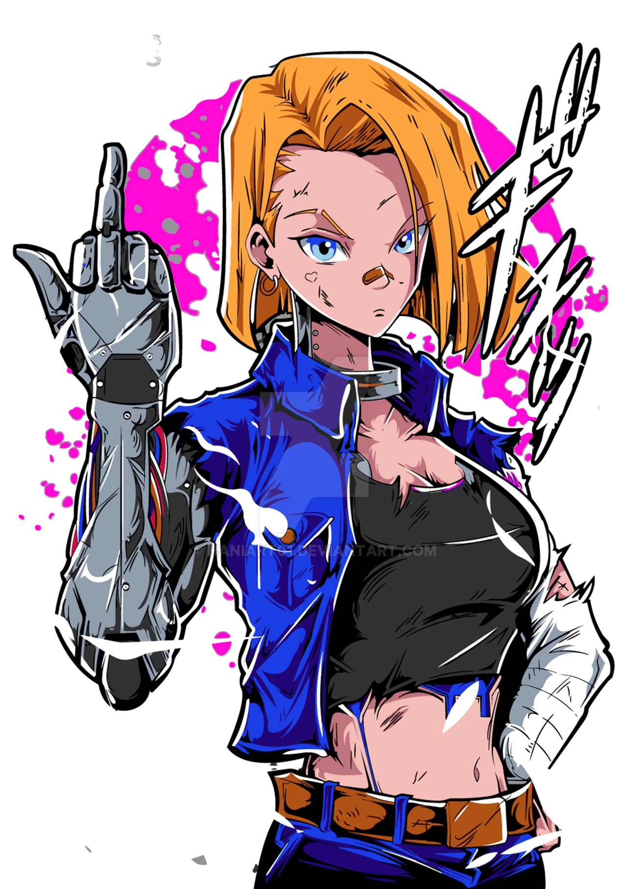 Android 18 Reference Dragon ball Android 18 png Design Ready to print by HaniArt01 on DeviantArt