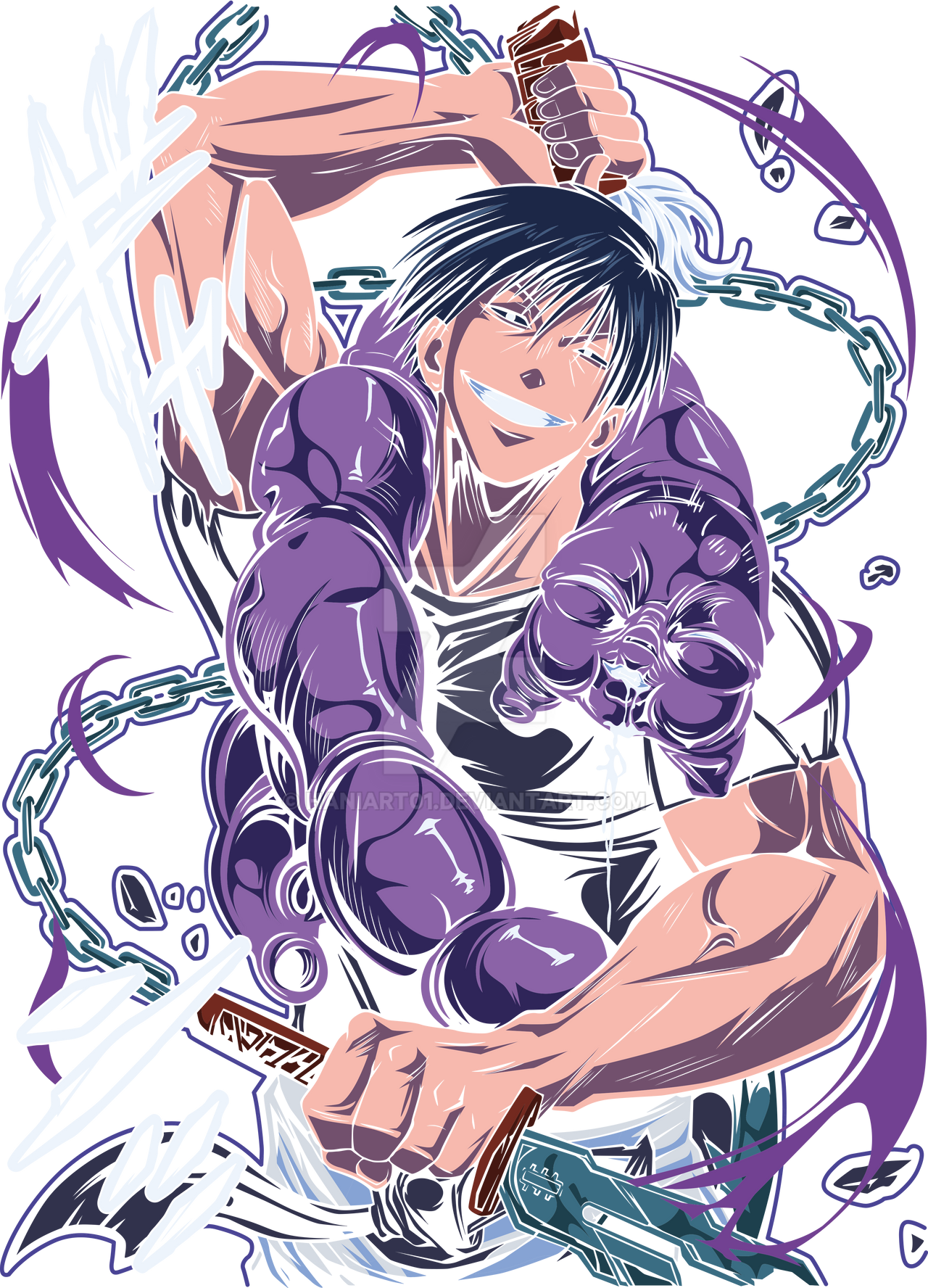 Toji Pixel Pattern Jujutsu Kaisen Toji Png design ready to print/use by HaniArt01 on ...