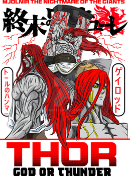 Record of Ragnarok Thor Png Design Ready to print