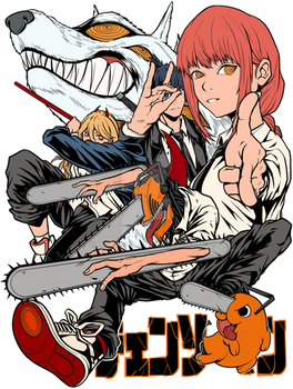 Chainsaw Man Artwork in Png Ready to Print/use