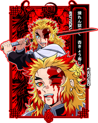 Kyojuro Rengoku KNY png Artwork Ready to Print/Use