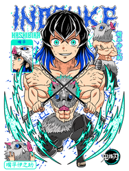 InosukeDemon Slayer Png Design Ready To Print/Use