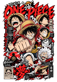 One Piece Luffy Png Design Ready to Print/Use