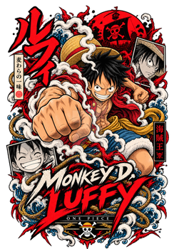 One Piece Luffy Png Design Ready to Print/Use