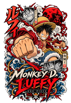 One Piece Monkey D Luffy Png Design Ready to Print/Use