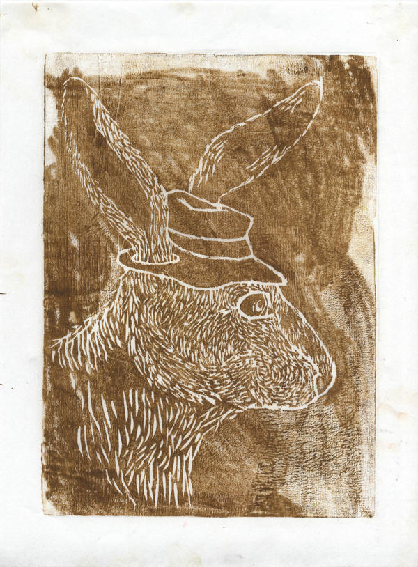Woodcut the rabbit 2 by Burpspook on DeviantArt