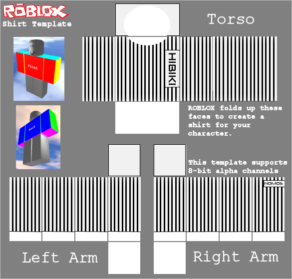Roblox Shirt Template Hibiki Nomos Striped Shirt By Giromcalica On Deviantart - roblox watch template
