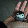 Needle felted baby penguin