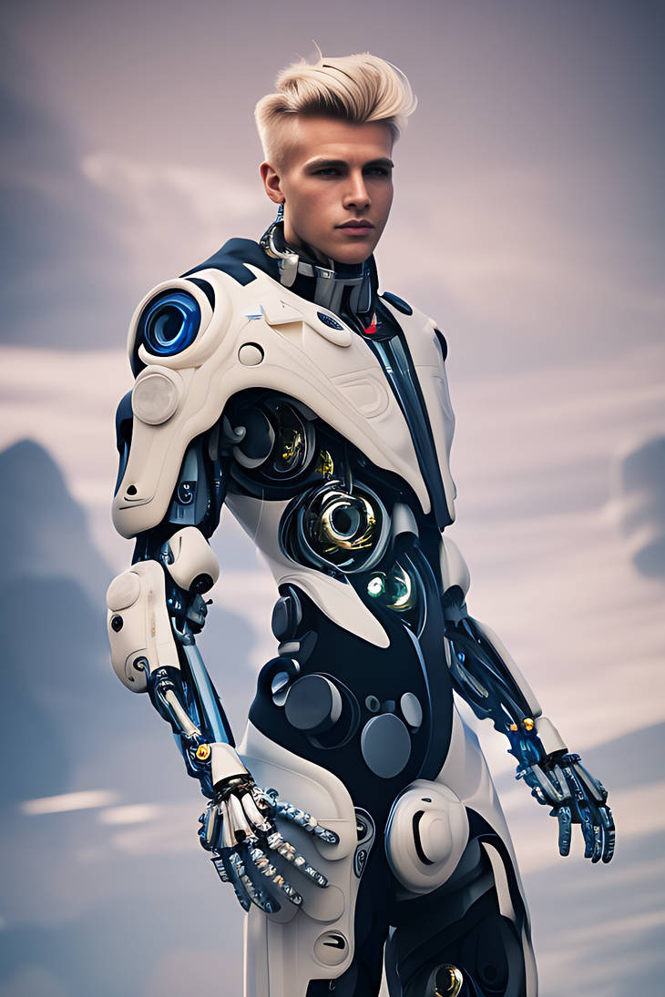 Cyborg: Blonde Handsome man by Abyssal-Explorer on DeviantArt