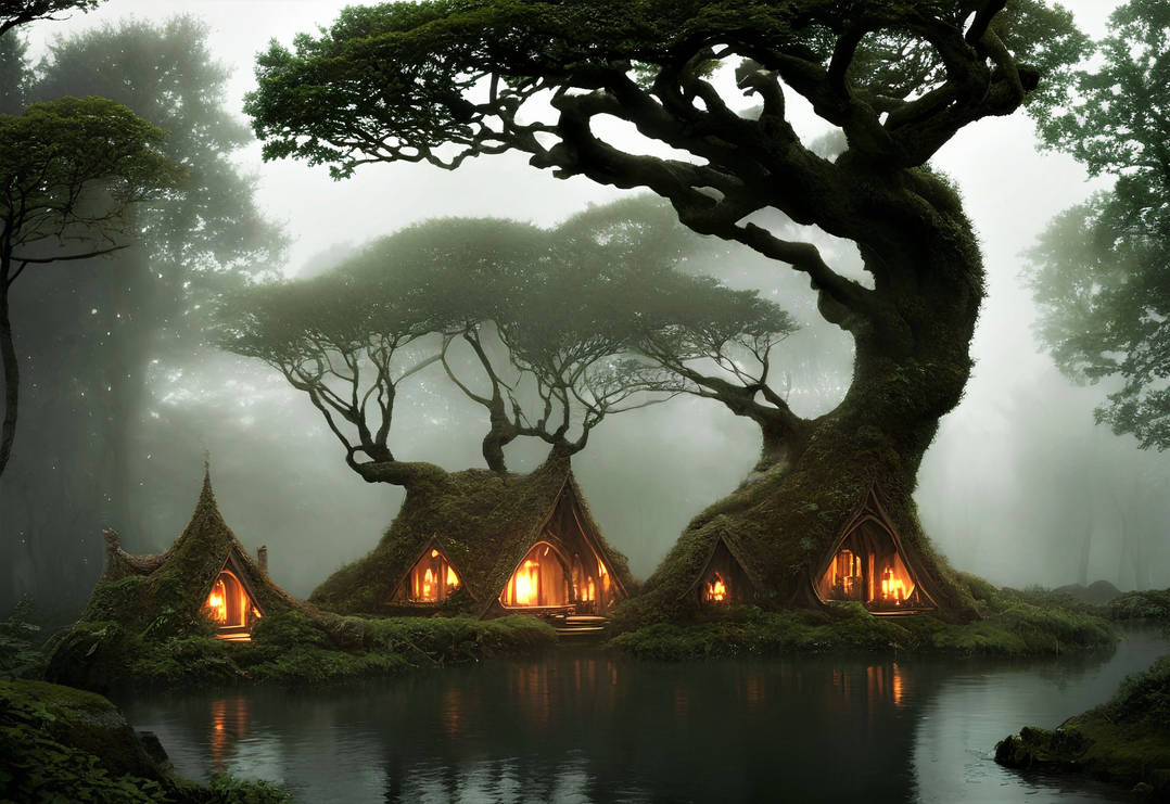 Scenes from the Elven Lands: Fantasy Houses