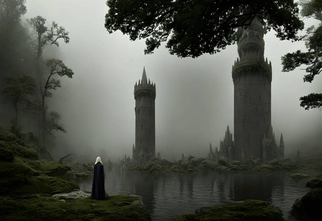 Scenes from the Elven Lands: Towers in the fog
