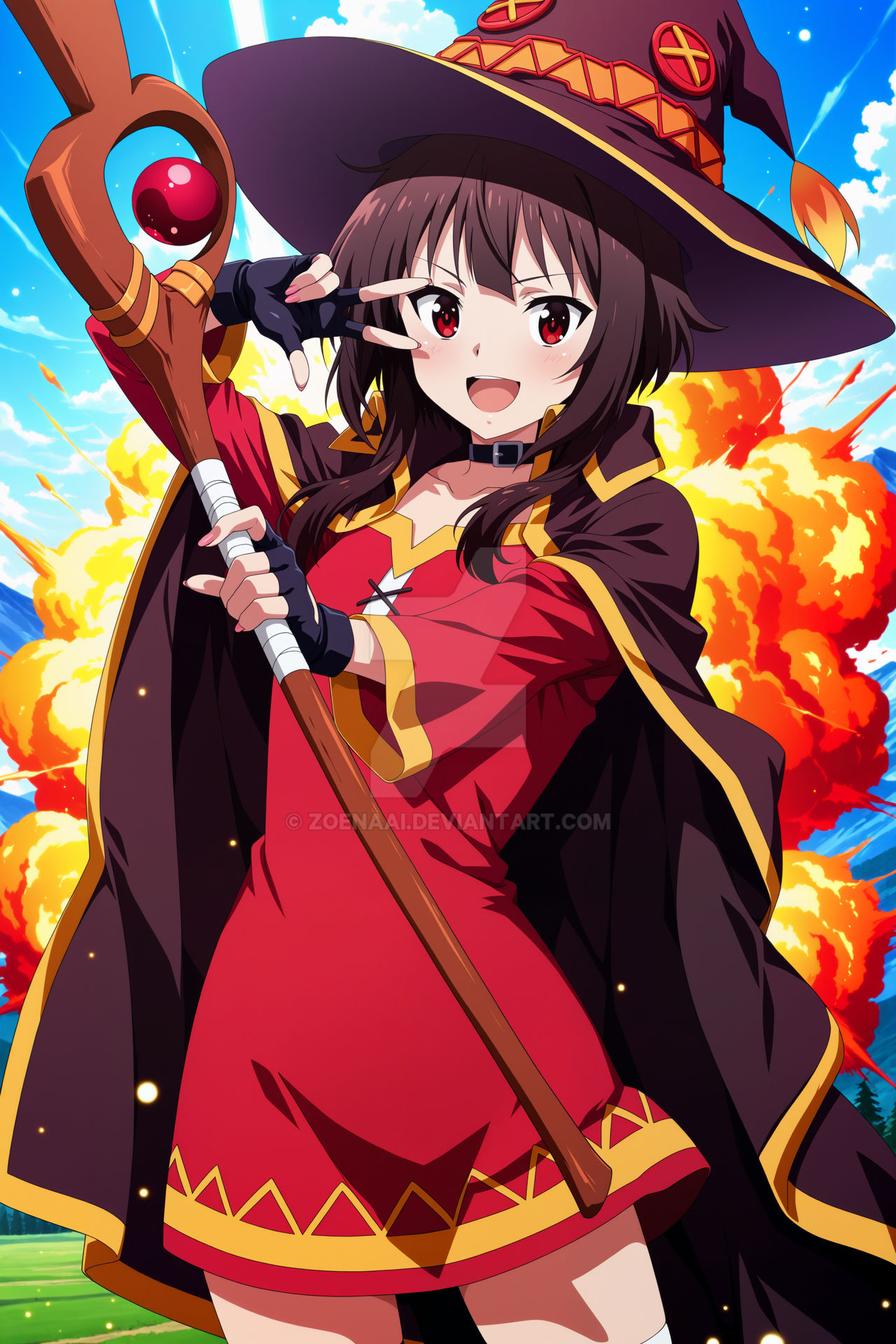 Megumin Power Rising Megumin, Explosion! by ZoenaAI on DeviantArt