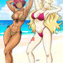 CROSS ANGE: Zola and Scarlett, bikini beach date 2