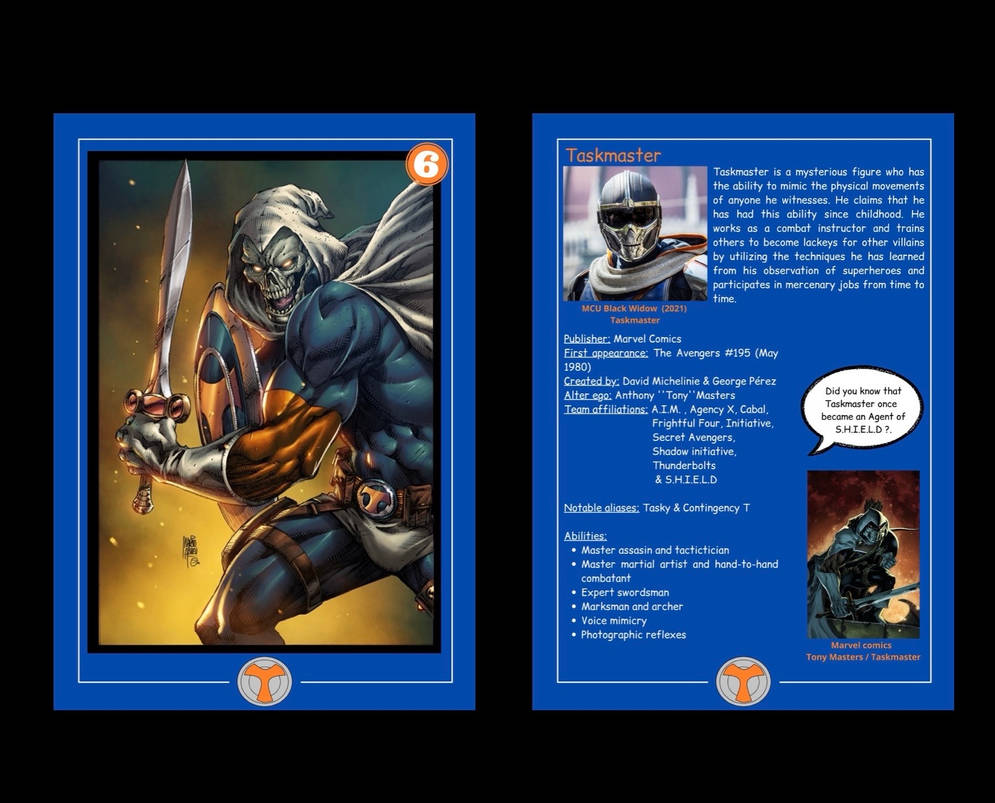 Taskmaster (Character Profile) #6 by samolo23 on DeviantArt