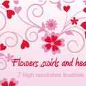 Flowers,swirls and hearts