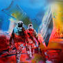 Soldiers series, acrylic on paper 70x100 cm