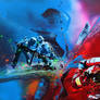 Soldiers series, acrylic on paper 70x100 cm