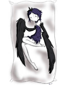 Raven's Wings of Love Pillow