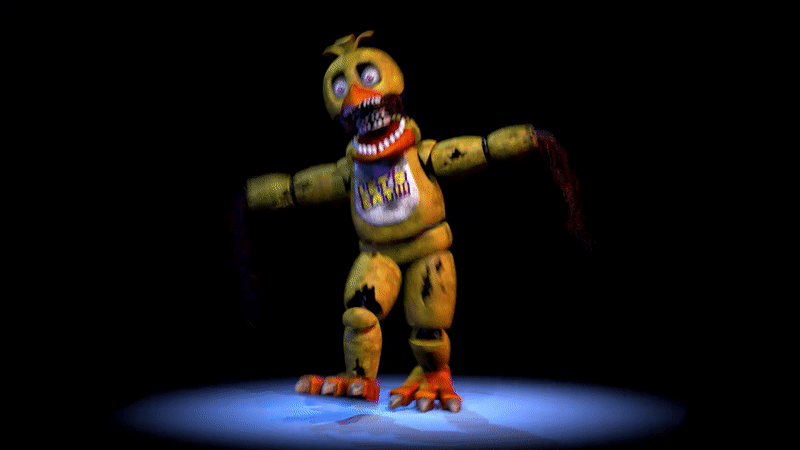 Withered Chica Fooling Around.