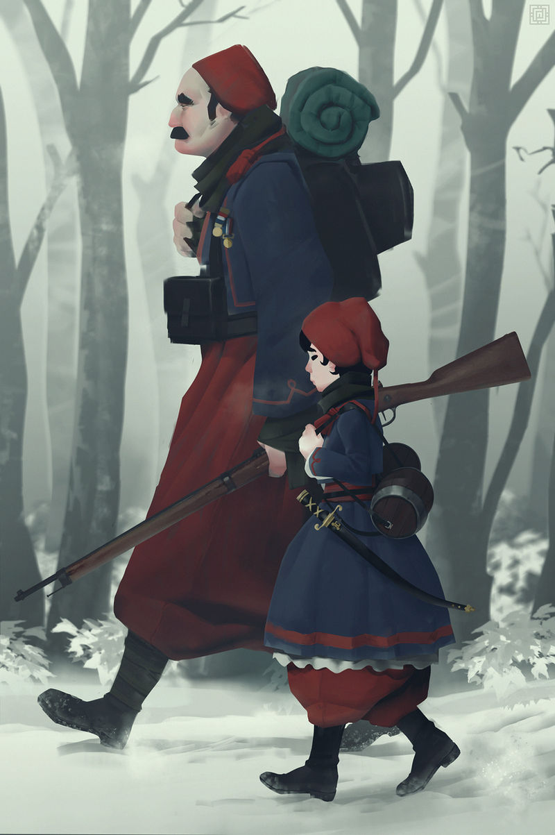 Snowy forest by DeadSlug