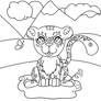 Coloring Page - Snow Leopard