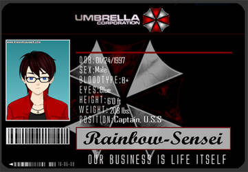 Rainbow-Sensei Umbrella ID card