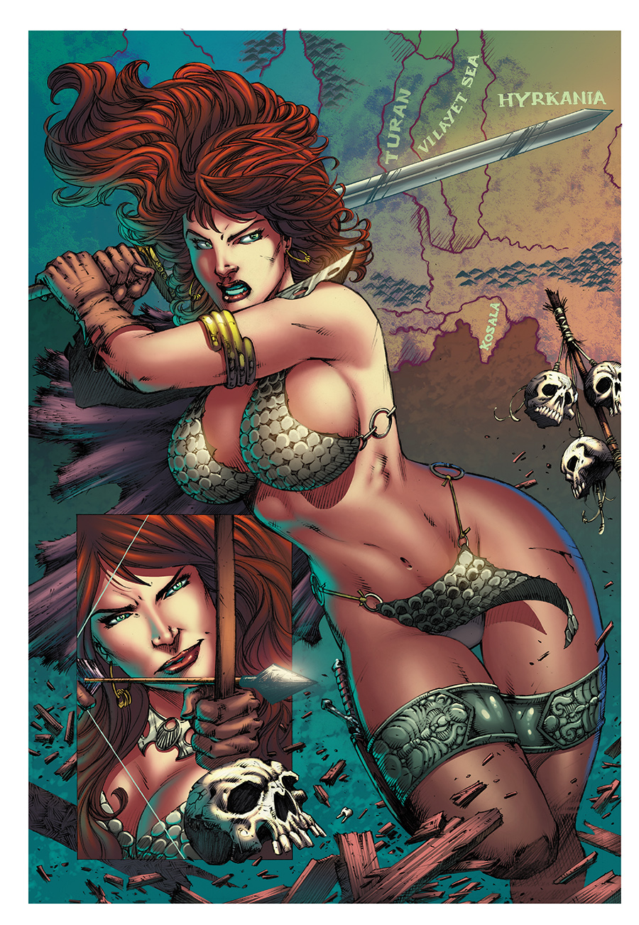 Red Sonja color sample by mikestefan