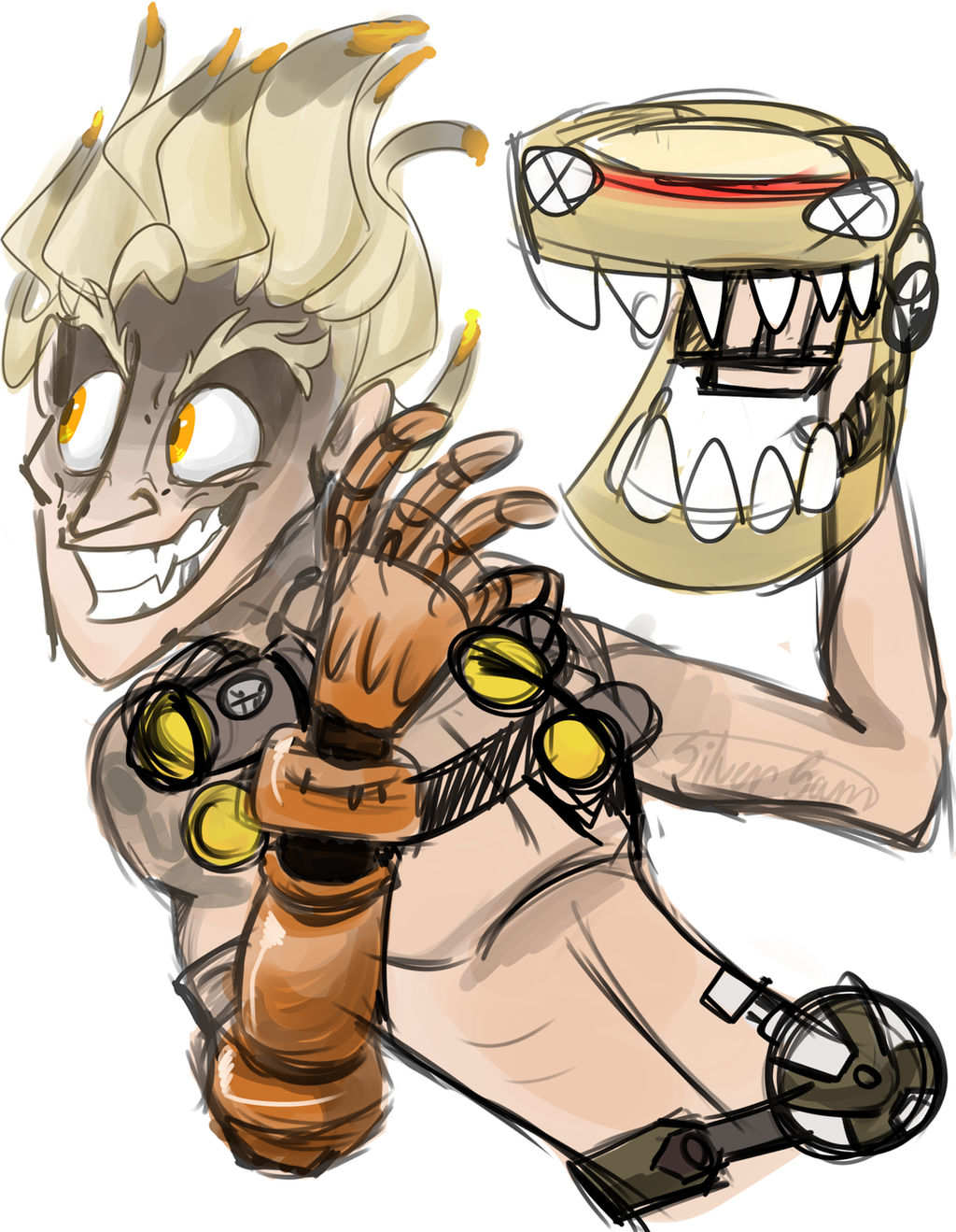 Junkrat Chain Junkrat doodle by SilverusKvassus on DeviantArt