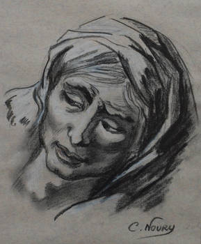 old woman study