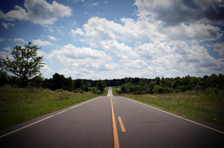 Looking down Enon road