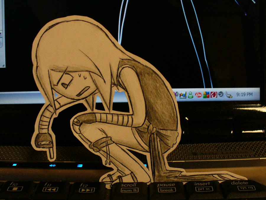 Paper Spheira and the Keyboard by pettyartist