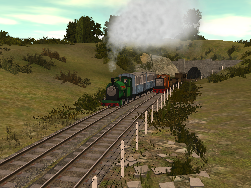 Peter Sam and Rusty near the Tunnel by thomastugsfan on DeviantArt